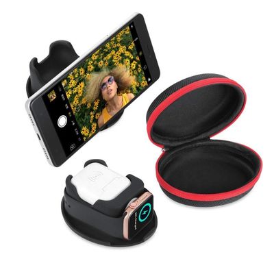 چرمی قابل حمل Pu Leather EVA Watch Case Crush اثبات برای Airpods اپل