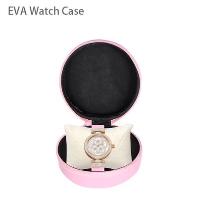 کیف مسافرتی ساعت مچی مردانه Pink Spandex PU Hard EVA Luxury Watch