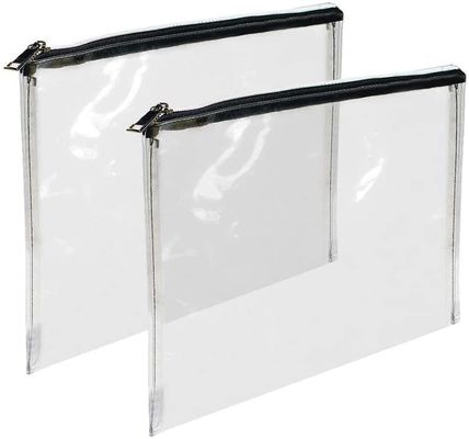 کیسه های قابل شفاف مایل به پول زیپ 12x8.7 اینچ قابل بازیافت کیسه های PVC شفاف با زیپ