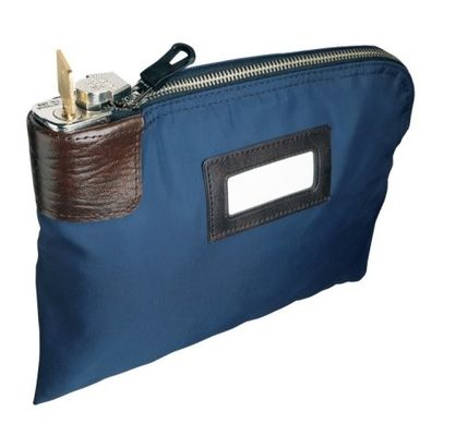 ODM OEM Canvas 11X6inch Zippered Bank Deposit Bags With 2 Keys Canvas Locking Zipper Bank Deposit Bag With PVC Pocket With 2 Keys کیسه های بانکی با زیپر با دو کلید
